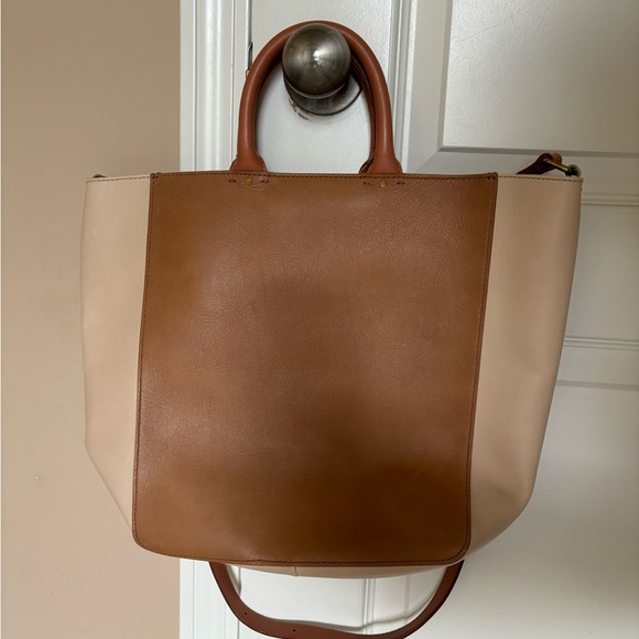 Madewell Leather Colorblock Tote - Picture 5 of 8